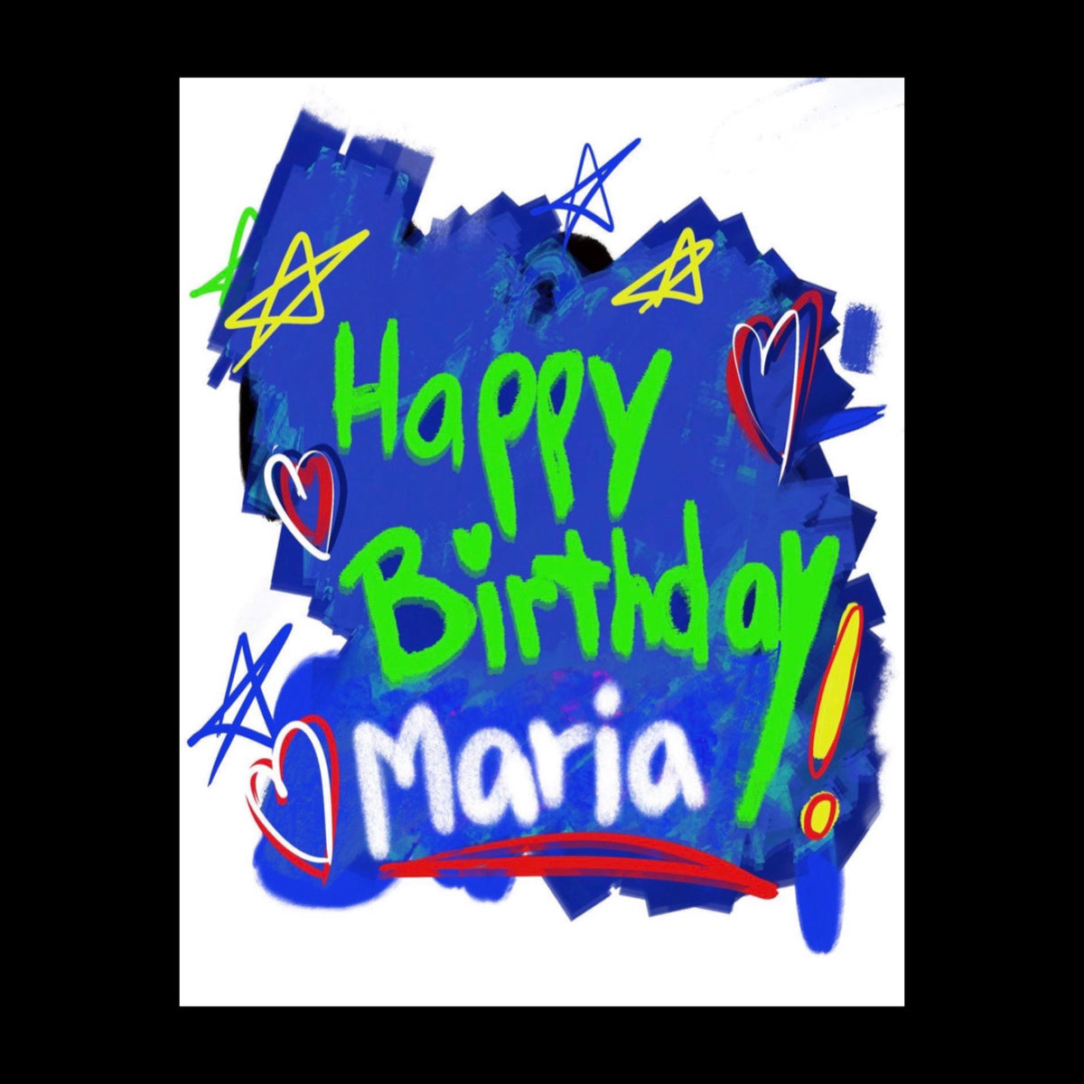 Personalized Graffiti Birthday Card